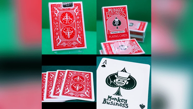 Monkey Business Red Playing Cards USPCC - Image 2