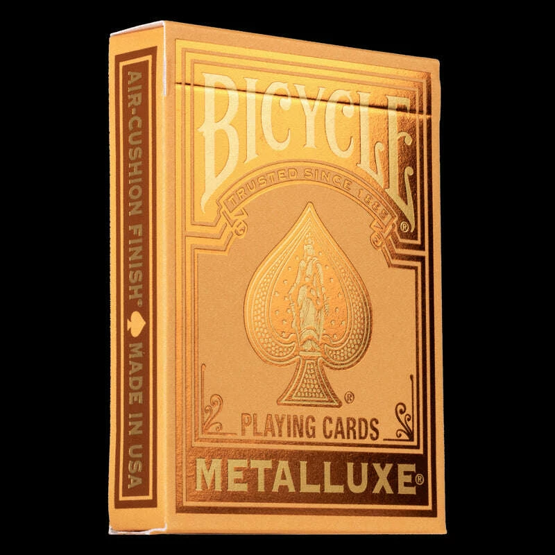 Metalluxe Orange Bicycle Playing Cards