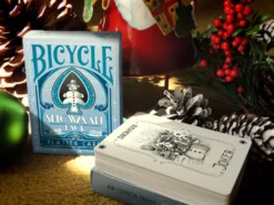 Snowman Back Limited-Edition Blue Bicycle Playing Cards