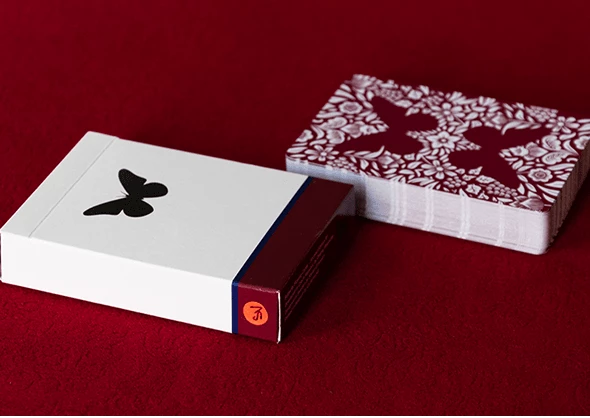 Butterfly V2 Red Svengali Playing Cards Cartamundi