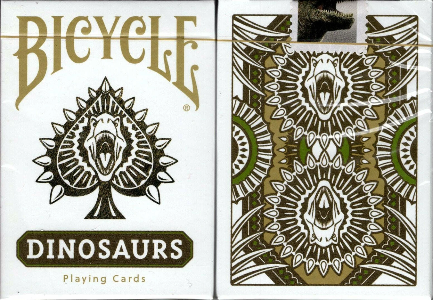 Dinosaurs Gilded Bicycle Playing Cards