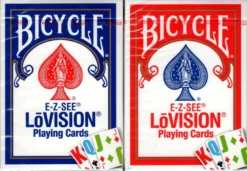 E-Z See Lo Vision Red & Blue 2 Deck Set Bicycle Playing Cards
