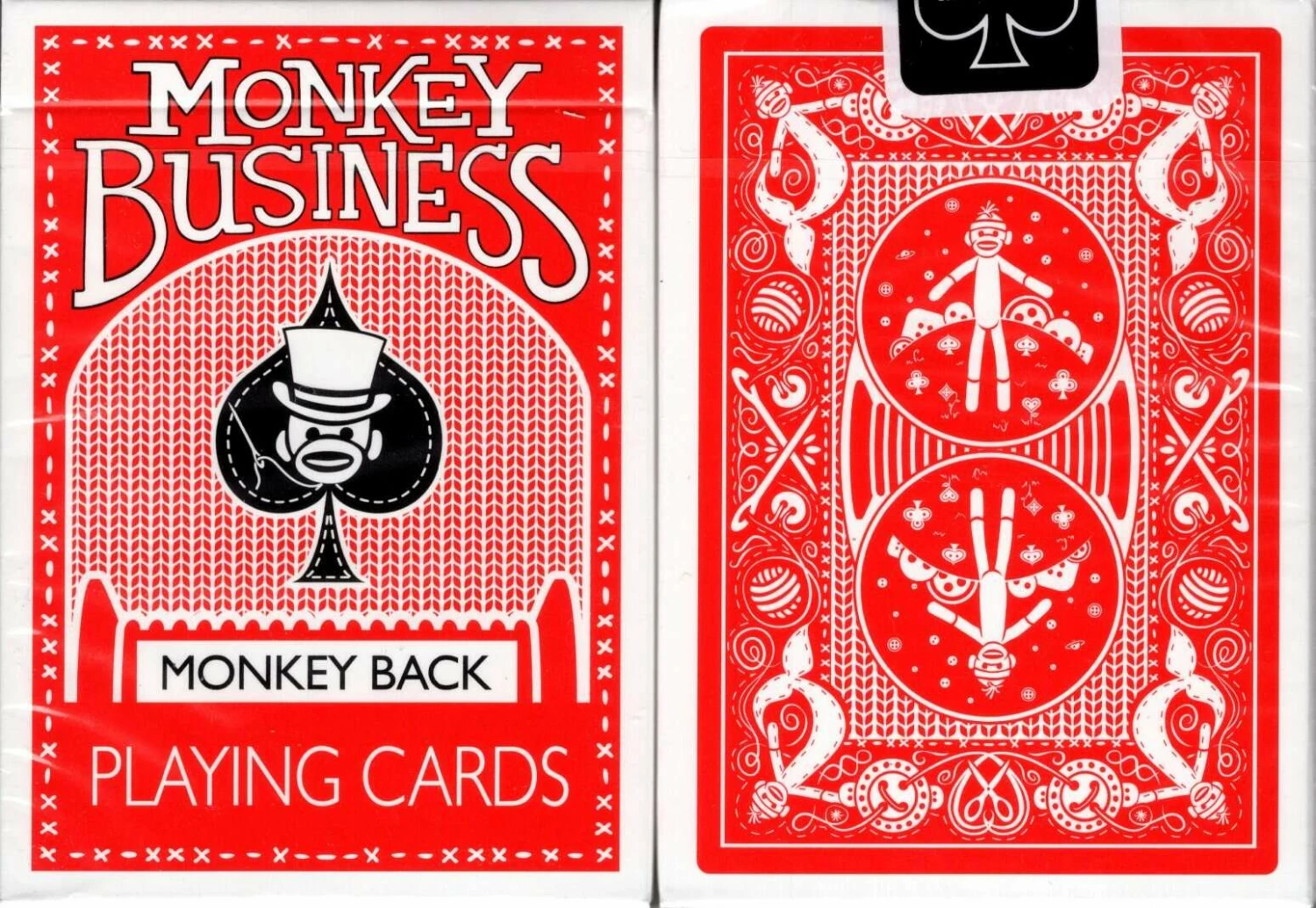 Monkey Business Red Playing Cards USPCC